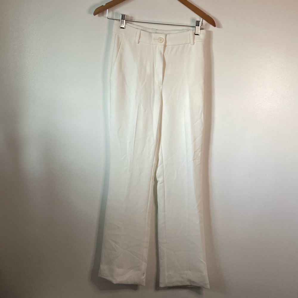 Aritzia Babaton High Waisted White Trouser Pants Size 2 (as Is)
